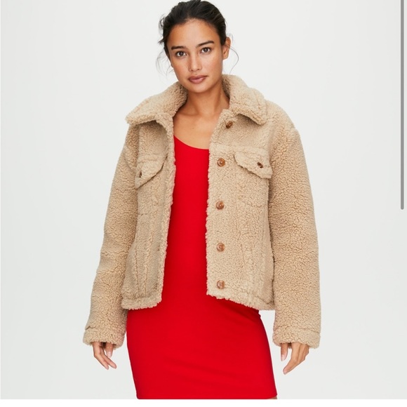 NWOT Wilfred Free Teddy Trucker Jacket size XS - Picture 2 of 2